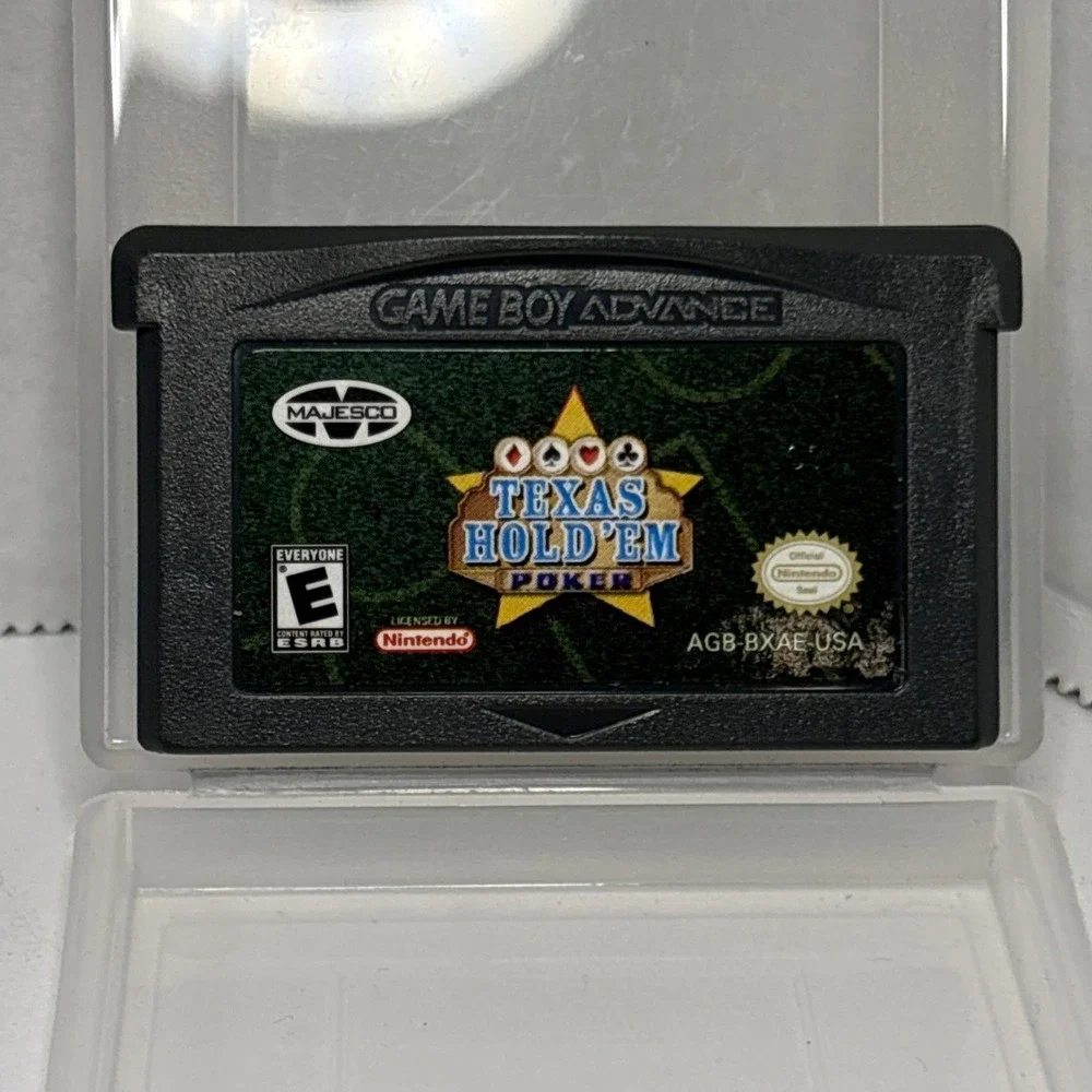 Texas Hold'em Poker Nintendo Game Boy Advance GBA Majesco AGB-BXAE-USA Cartridge